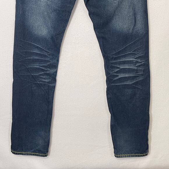 True Religion Vintage Y2K Mens Jeans 34x34 Yellow/Orange Stitching Flap Pocket - Picture 11 of 16